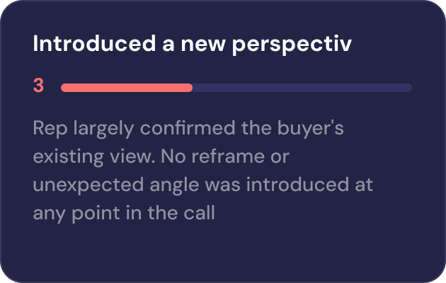 Scorecard: Commercial insight detail 1