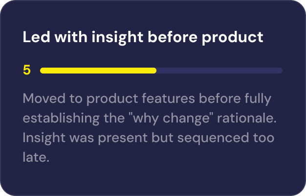 Scorecard: Commercial insight detail 3