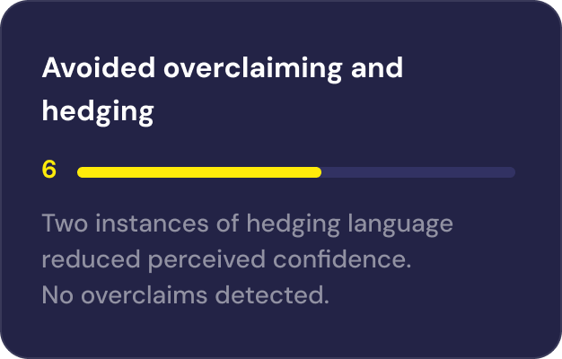 Scorecard: Trust & credibility detail 3